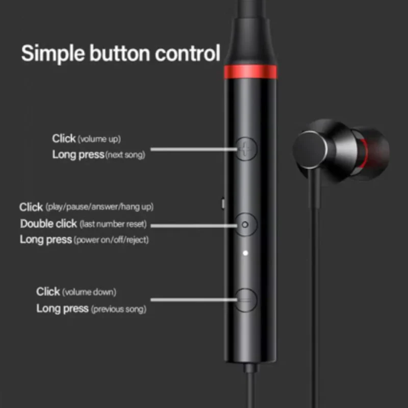 Lenovo HE05X Bluetooth-Kopfhörer | Kabellose Nackenbügel-Ohrhörer | Magnetisch