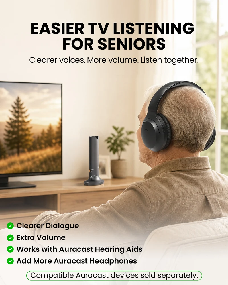Opera Aura | Wireless Auracast TV Headphones