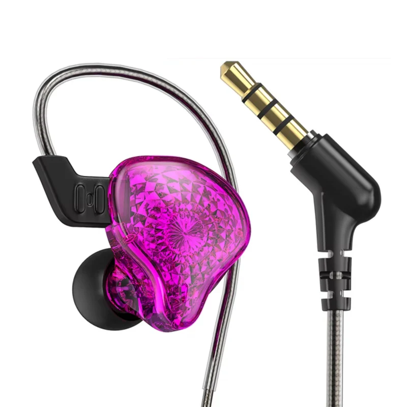 Original 3K K2 HD Professional HiFi Kopfhörer Headset Premium In-Ear Purple Lila
