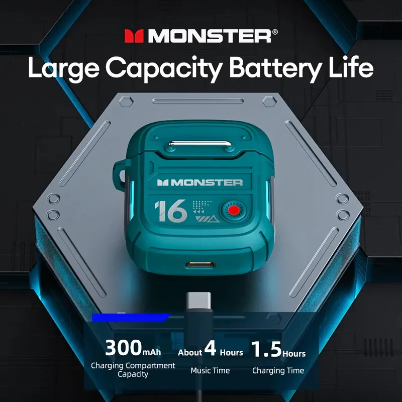 Monster Airmars XKT16 Bluetooth Earphones Wireless Headphones Earbuds