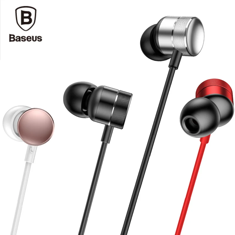 Baseus H4 Megabass In-Ear Kopfhörer Headset Earphone Headphone schwarz silber