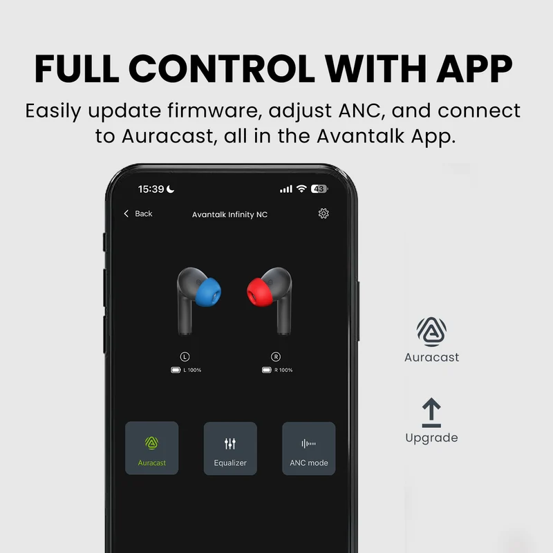 Infinity NC | Auracast & ANC Earbuds with App
