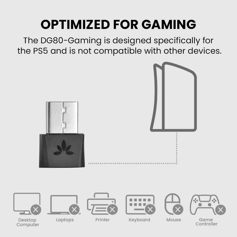 DG80-Gaming | Bluetooth 5.3 USB Adapter for PS5