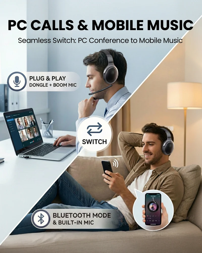 Aria Pro 3 | Wireless Headset with Microphone for PC