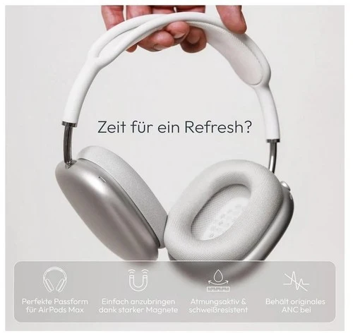 Ohrpolster für Apple AirPods Max Ersatzpolster Space Grau - Silber - Ear PAds