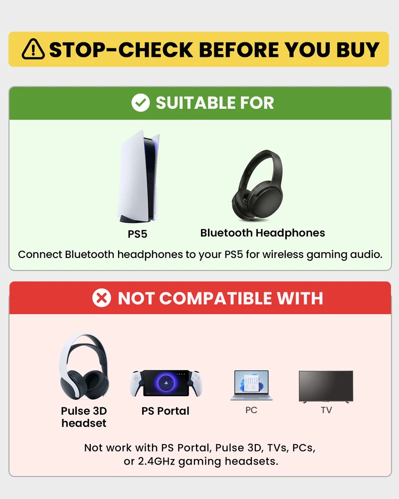 C81-Gaming | PS5 Bluetooth Audio Adapter