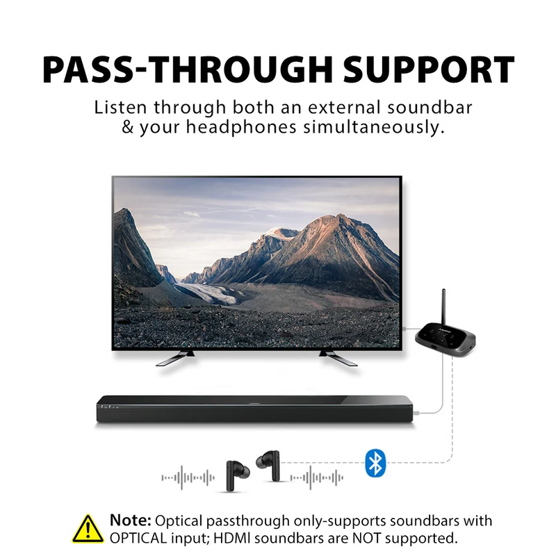 Oasis Plus 2 | Bluetooth Transmitter for TV, PC