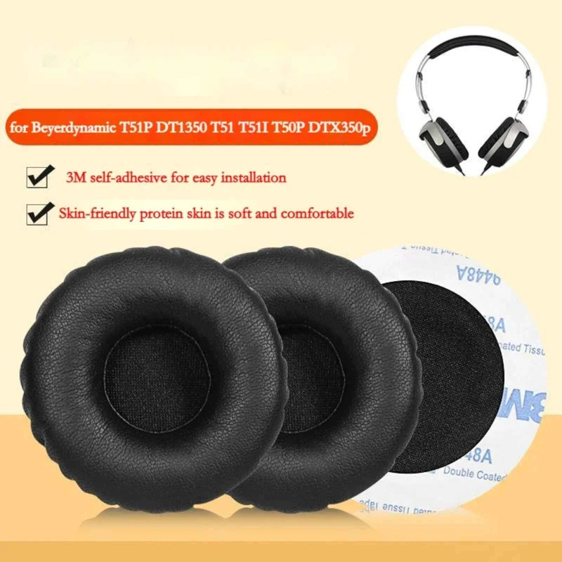 Ohrpolster für beyerdynamic T50P T51 T51I T51P DT1350 DT1350G schwarz