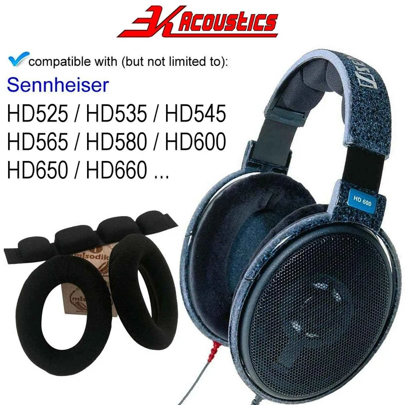 Ohrpolster Sennheiser HD525 HD535 HD545 HD565 HD580 HD600 HD650 HD660 ...