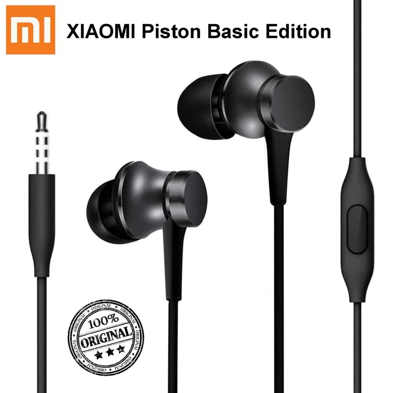 Original XIAOMI Piston Pro Basic Edition Kopfhörer Headset 3.5mm Schwarz