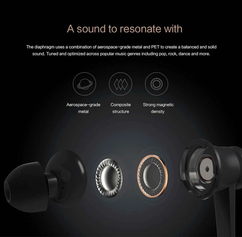 Original XIAOMI Piston Pro Basic Edition Kopfhörer Headset 3.5mm Schwarz