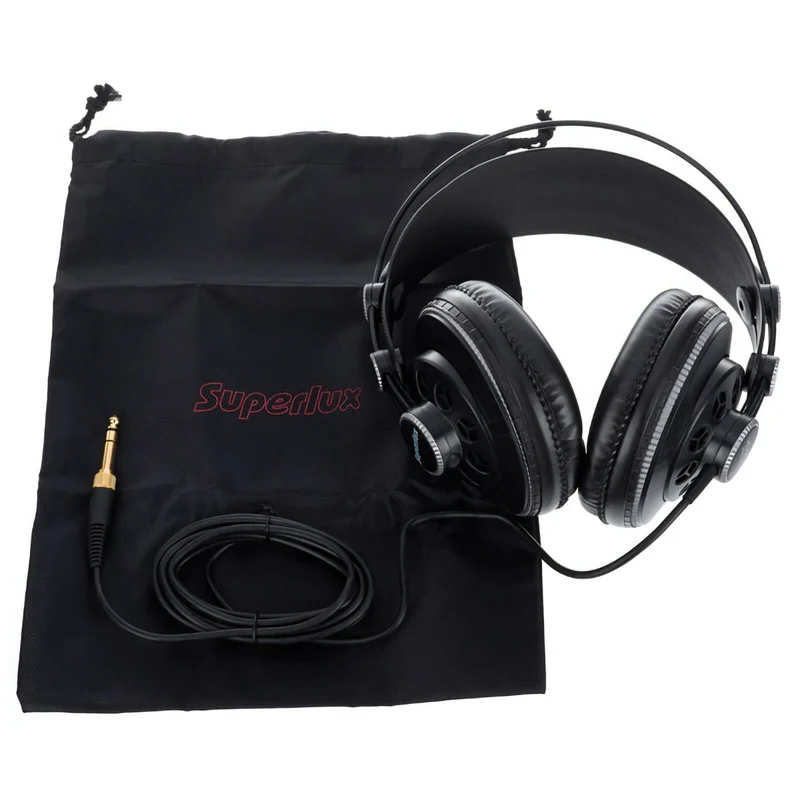 Superlux HD681 Stereo Kopfhörer Schwarz Grau mit Zubehör 6.3 mm Adapter Neu