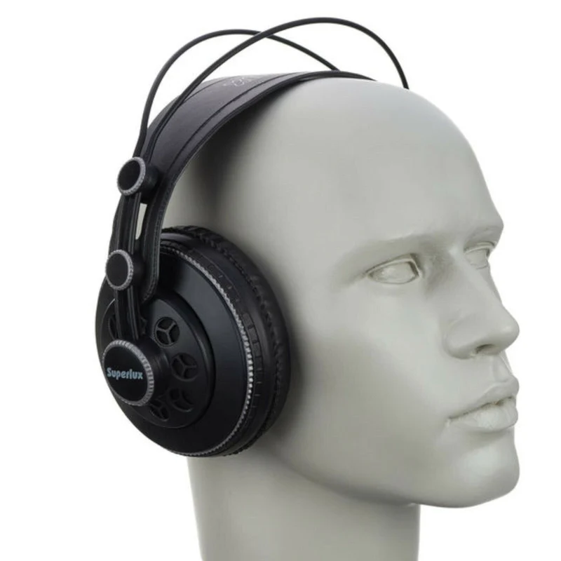 Superlux HD681 Stereo Kopfhörer Schwarz Grau mit Zubehör 6.3 mm Adapter Neu