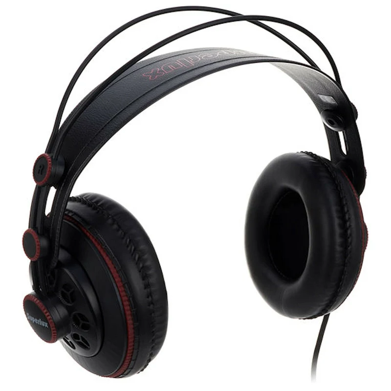 Superlux HD681 Stereo Kopfhörer Schwarz Rot mit Zubehör 6.3 mm Adapter Neu