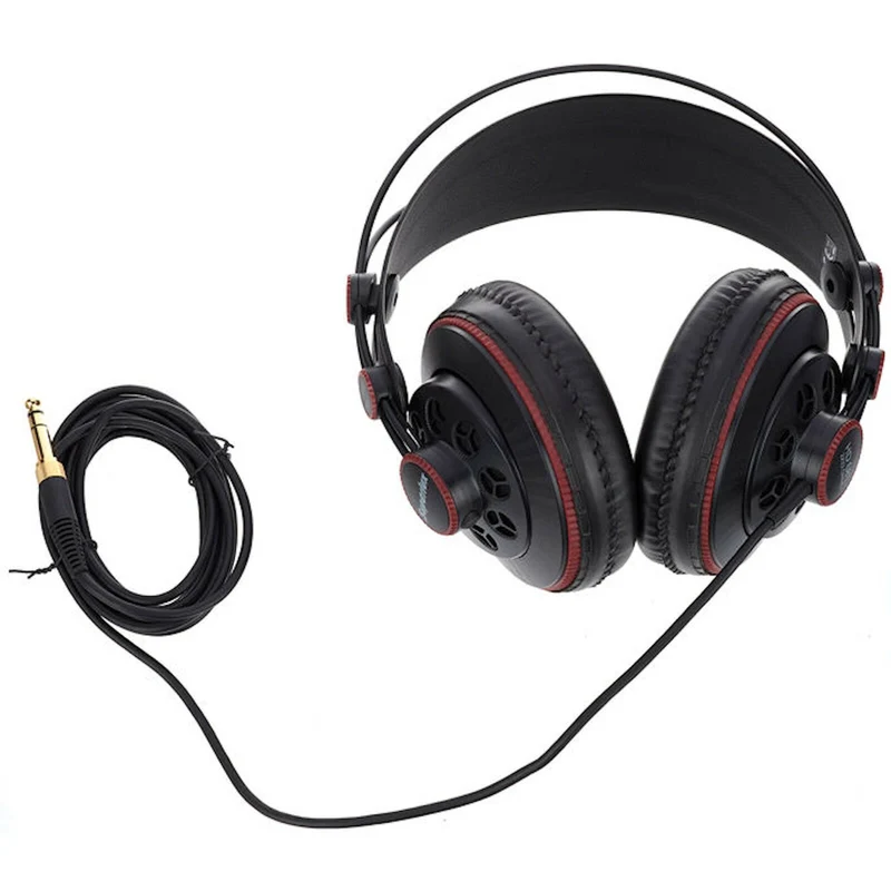 Superlux HD681 Stereo Kopfhörer Schwarz Rot mit Zubehör 6.3 mm Adapter Neu
