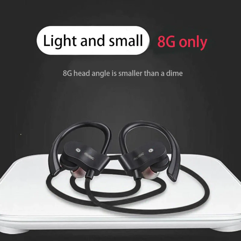Sport In Ear Bluetooth Headset Ohrbügel Kopfhörer Wireless Bass OB-01 Schwarz