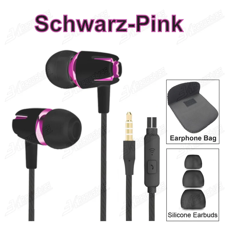 Super Bass In-Ear Kopfhörer Ohrhörer S9 Headset Earphone Headphone + Tasche