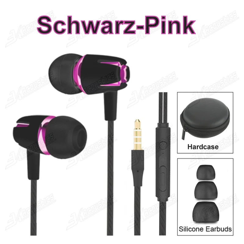 Super Bass In-Ear Kopfhörer Ohrhörer S9+ Headset Earphone Headphone + PU-Tasche