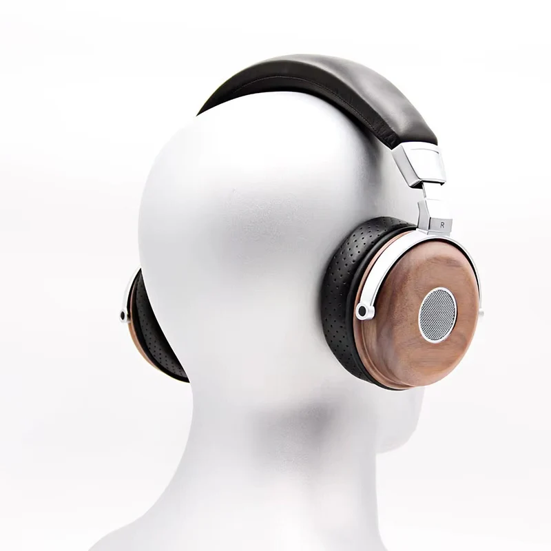 Premium Walnuss Holz Kopfhörer High End Headphone 50mm Treiber Super Klang B7-2