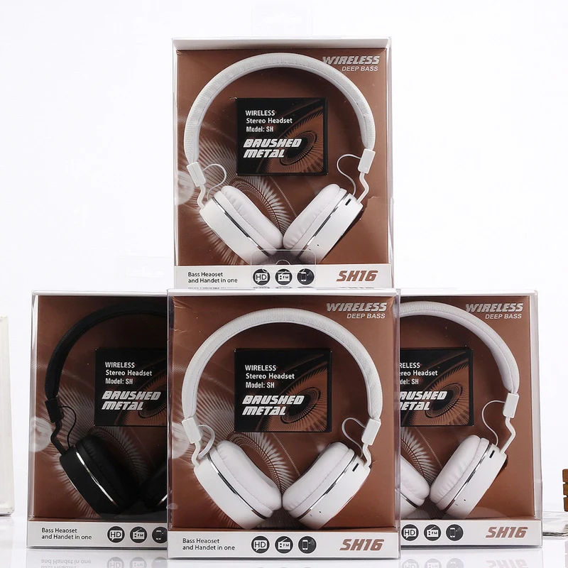 Bluetooth Kopfhörer/Headset SH16 Wireless Headphone TF-Karte 3.5 mm viele Farben