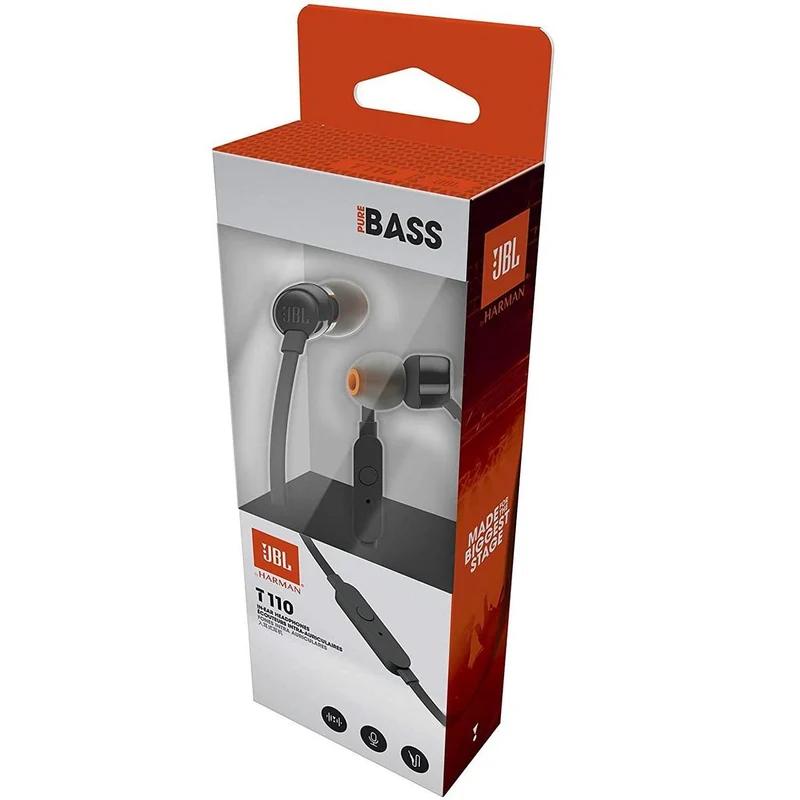 JBL T110 In-Ear Kopfhörer mit Mic – Modell T110, 3,5 mm Klinke