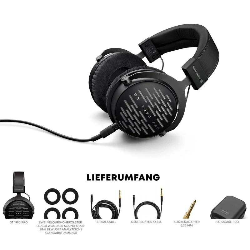 beyerdynamic DT 1990 PRO Over-Ear-Studiokopfhörer, schwarz, Offene Bauweise