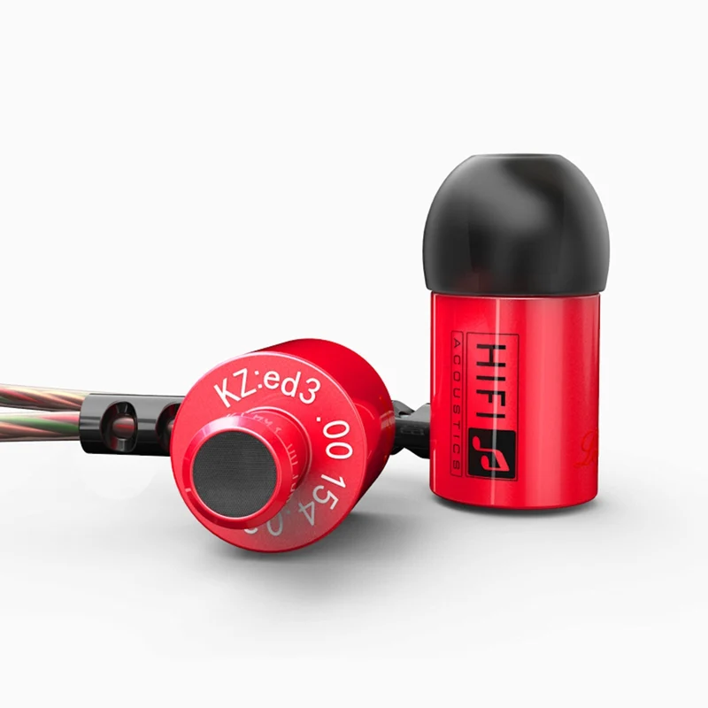 High-Quality Kopfhörer KZ ED3M Youth Version In-Ear, PU Hardcase, Megabass