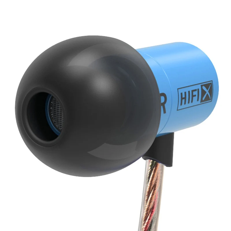 High-End Mini Kopfhörer KZ HDS1 Professional Blau In-Ear in PU Hardcase