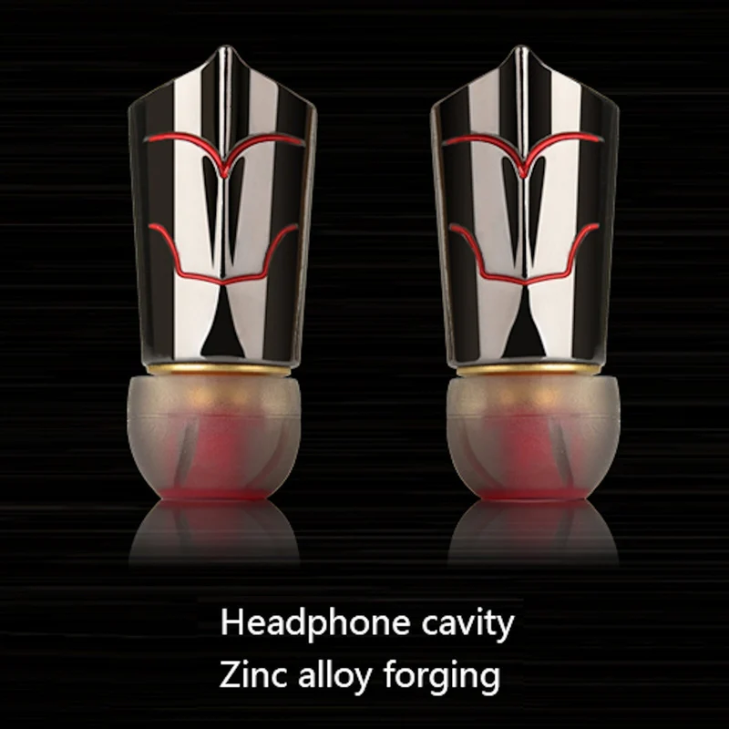 High-End Kopfhörer KZ ED8 Pro Schwarz-Rot In-Ear Ohrhörer
