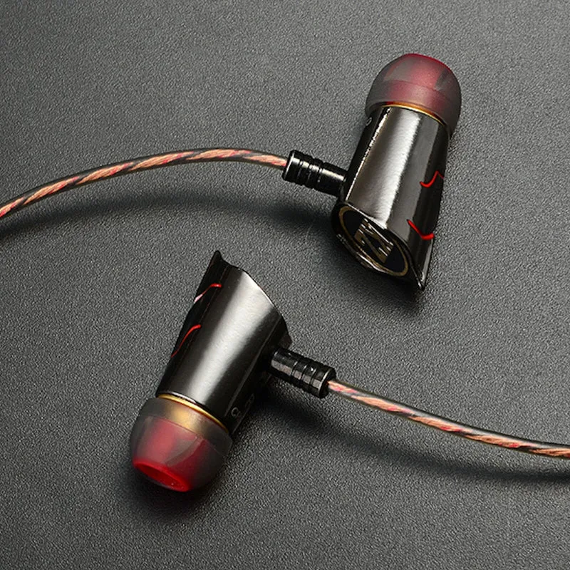 High-End Kopfhörer KZ ED8 Pro Schwarz-Rot In-Ear Ohrhörer