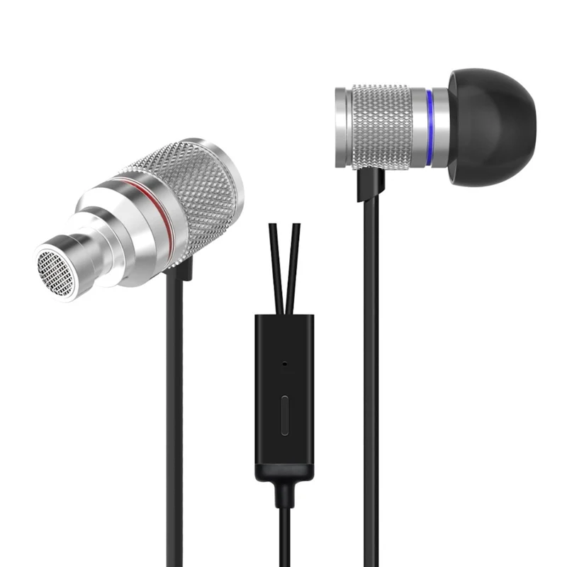 High-End Headset Kopfhörer KZ HDS3 Professional Silber In-Ear in PU Hardcase