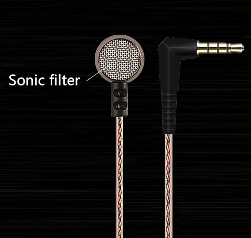 High-End Headset Kopfhörer KZ ED2 HS Professional Gunmetal In-Ear in PU Hardcase