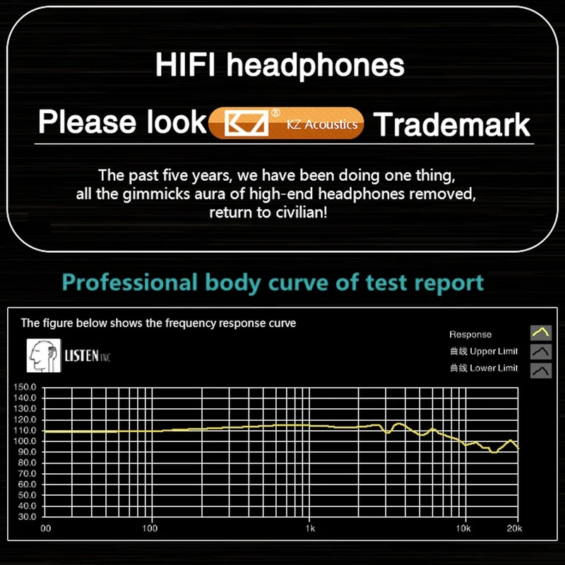 High-End Headset Kopfhörer KZ ED2 HS Professional Gunmetal In-Ear in PU Hardcase