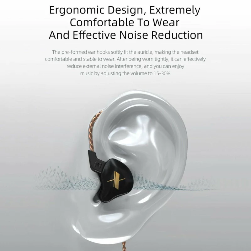KZ EDX High-End Professional HiFi In-Ear Kopfhörer Headset Schwarz Weiß Kristall
