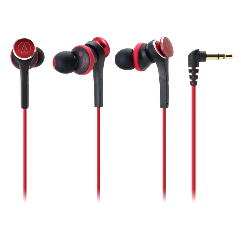 Audio Technica ATH-CKS77X Rot Kopfhörer In-Ear Headphone Earphone, viel Zubehör