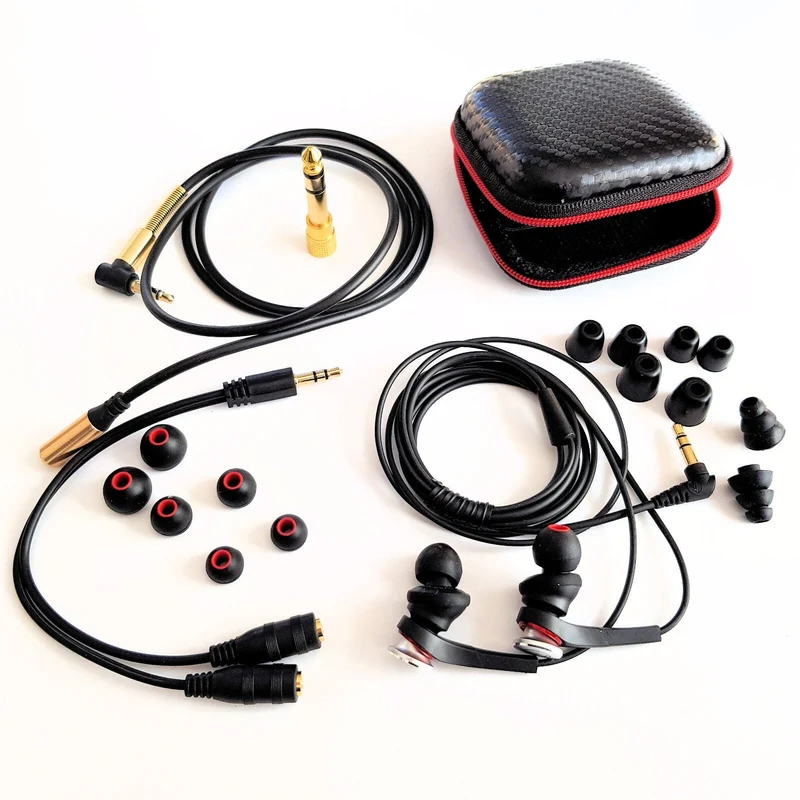 Audio Technica ATH-CKS77X Schwarz Kopfhörer In-Ear Headphone Earphone, Zubehör