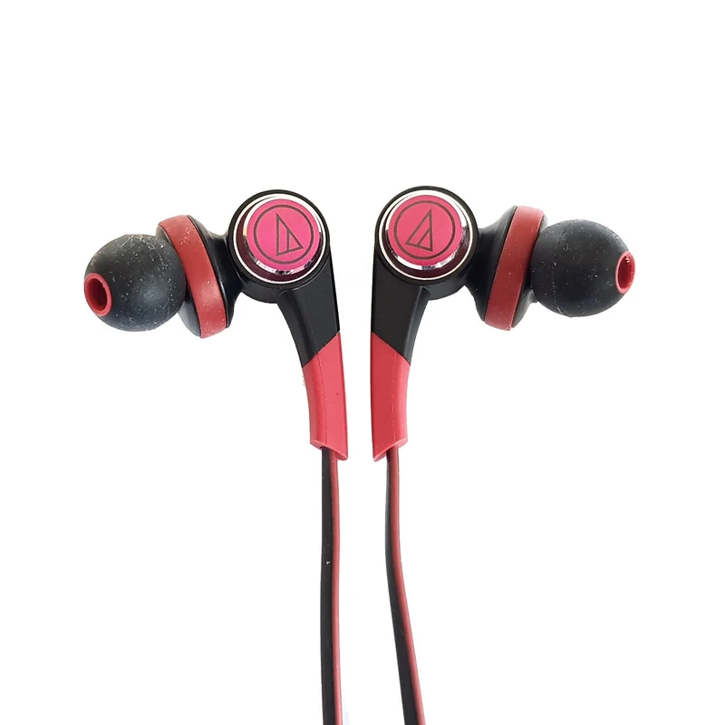 Audio-Technica ATH-CKS770IS – In-Ear Kopfhörer mit Mikrofon (Rot)