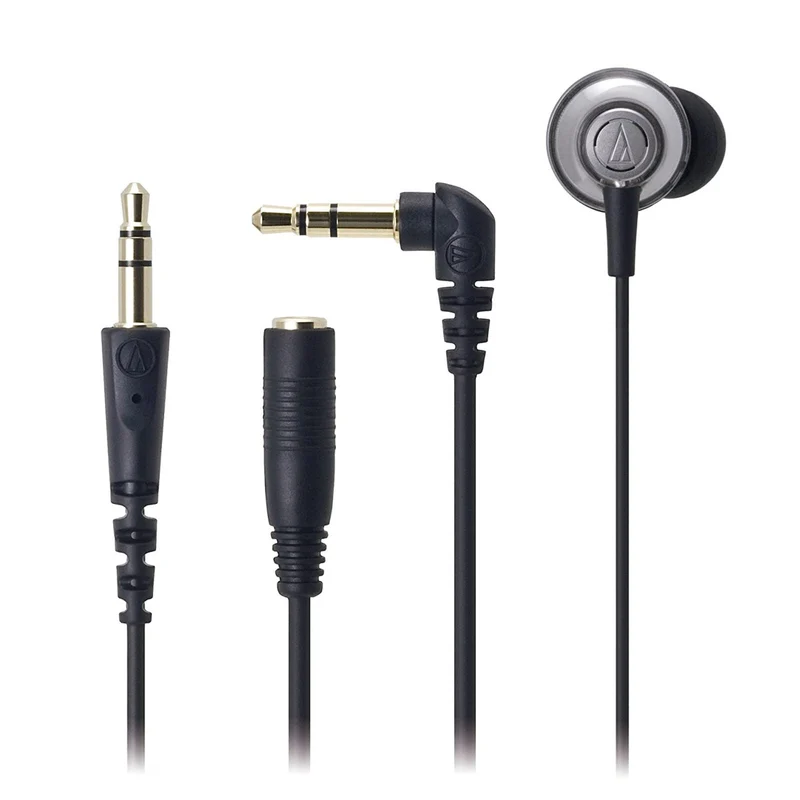 Audio Technica ATH-CKM55 Schwarz-Silber Kopfhörer In-Ear Headphone Earphone