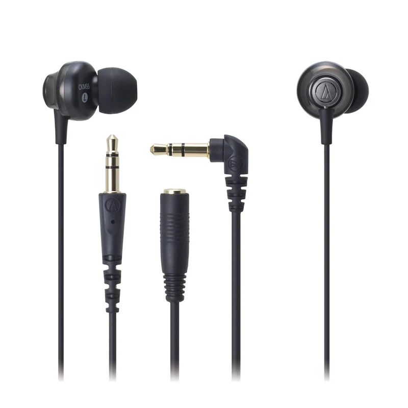 Audio Technica ATH-CKM55 Schwarz Kopfhörer In-Ear Headphone Earphone
