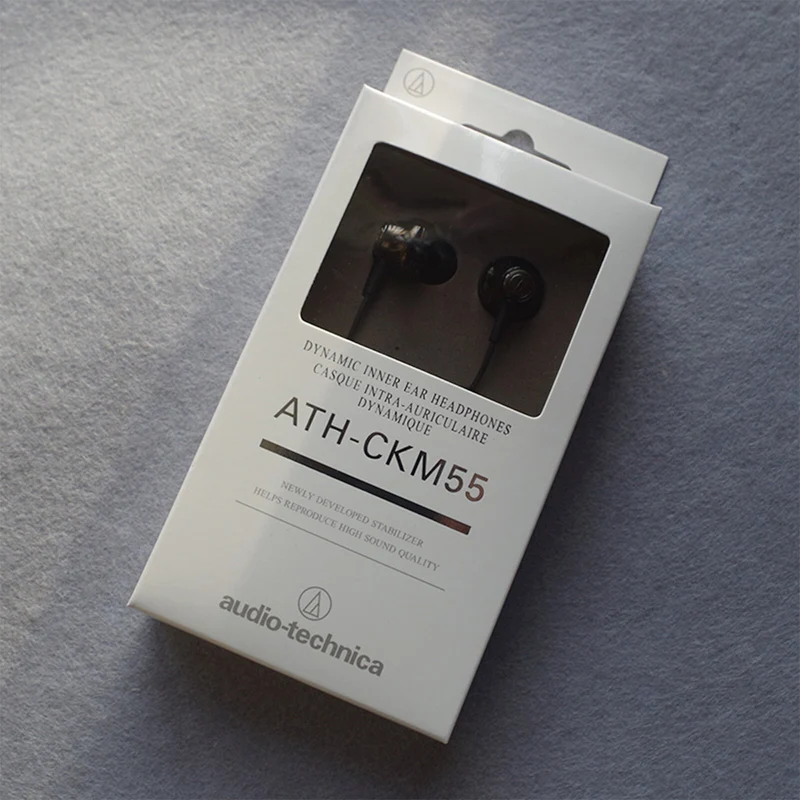 Audio Technica ATH-CKM55 Schwarz Kopfhörer In-Ear Headphone Earphone