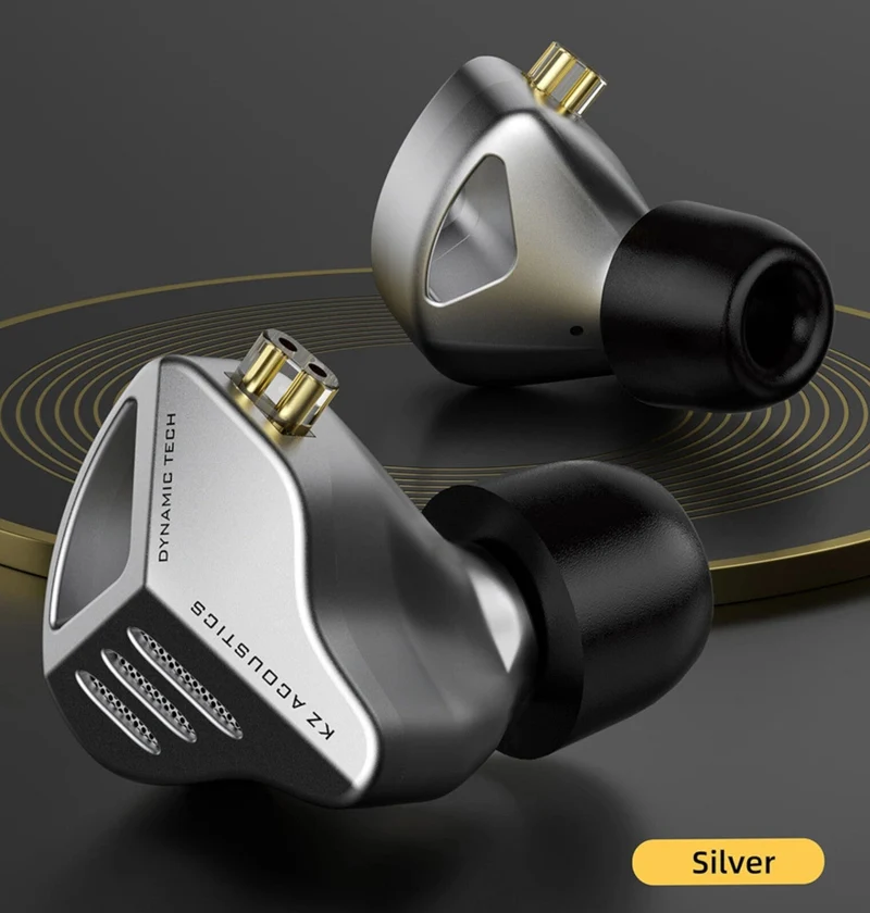 100% Original KZ ZVX High-End Professional HiFi In-Ear Kopfhörer Silber
