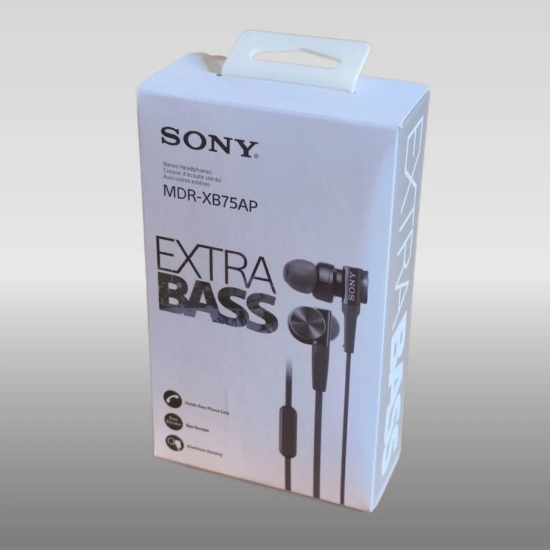 Sony MDR-XB75AP In-Ear Kopfhörer – EXTRA BASS | Mikrofon Schwarz