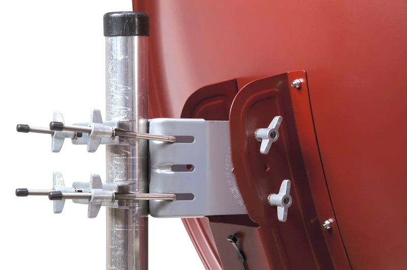 Aluminium Satellitenschüssel 90 cm Hellgrau/Rot/Anthrazit