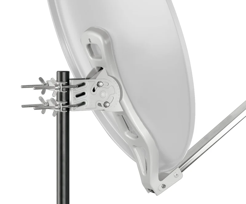 Aluminium Satellitenschüssel 88 cm Anthrazit/Hellgrau/Ziegelrot