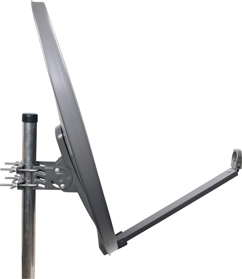 Aluminium Satellitenschüssel 88 cm Anthrazit/Hellgrau/Ziegelrot