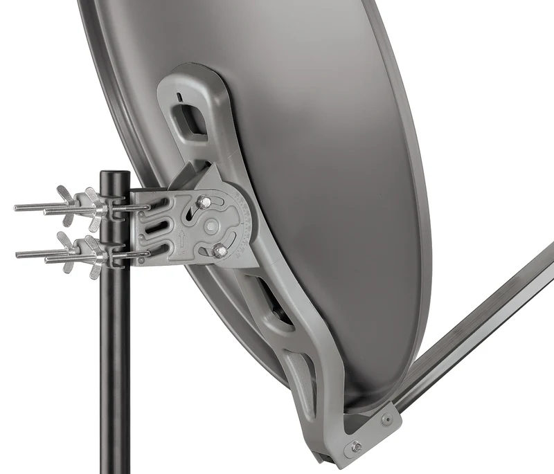 Aluminium Satellitenschüssel 88 cm Anthrazit/Hellgrau/Ziegelrot