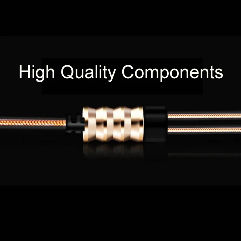 Super Bass In-Ear Kopfhörer KZ X6 X6HS Gold High-End Headset Headphones PU Case