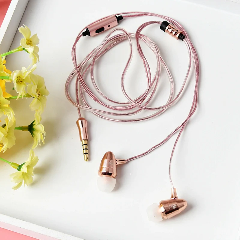 Super Bass In-Ear Kopfhörer KZ X6 HS Rosa High-End Headset Headphones PU Case