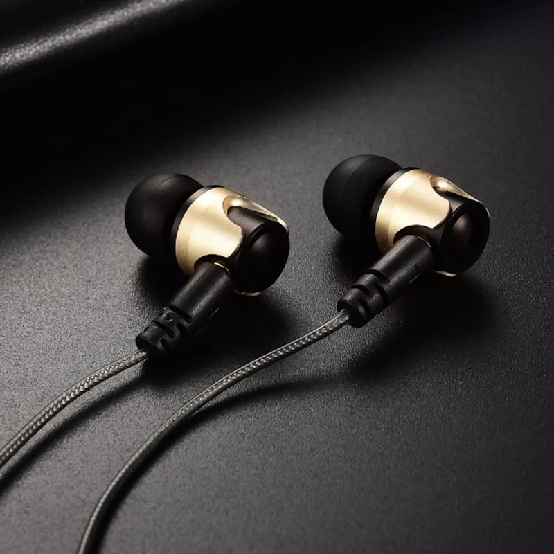 Super Bass High-End In Ear Kopfhörer QKZ DM4 Gold Ohrhörer, austauschbare Kabel