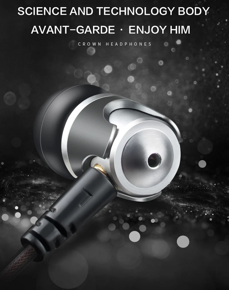 Super Bass High-End In Ear Kopfhörer QKZ DM4 Silber Ohrhörer austauschbare Kabel